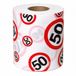 Funny Fashion 50 jaar verjaardag cadeau wc/toiletpapier 25m feestartikelen verkeersborden funny print