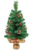 Unyqoos® Compacte Mini-kerstboom van 60 cm met Decoratieve Dennenappels en Bessen