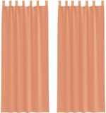 vidaXL Gordijnen met lussen 2 stuks terracotta 140x260 cm