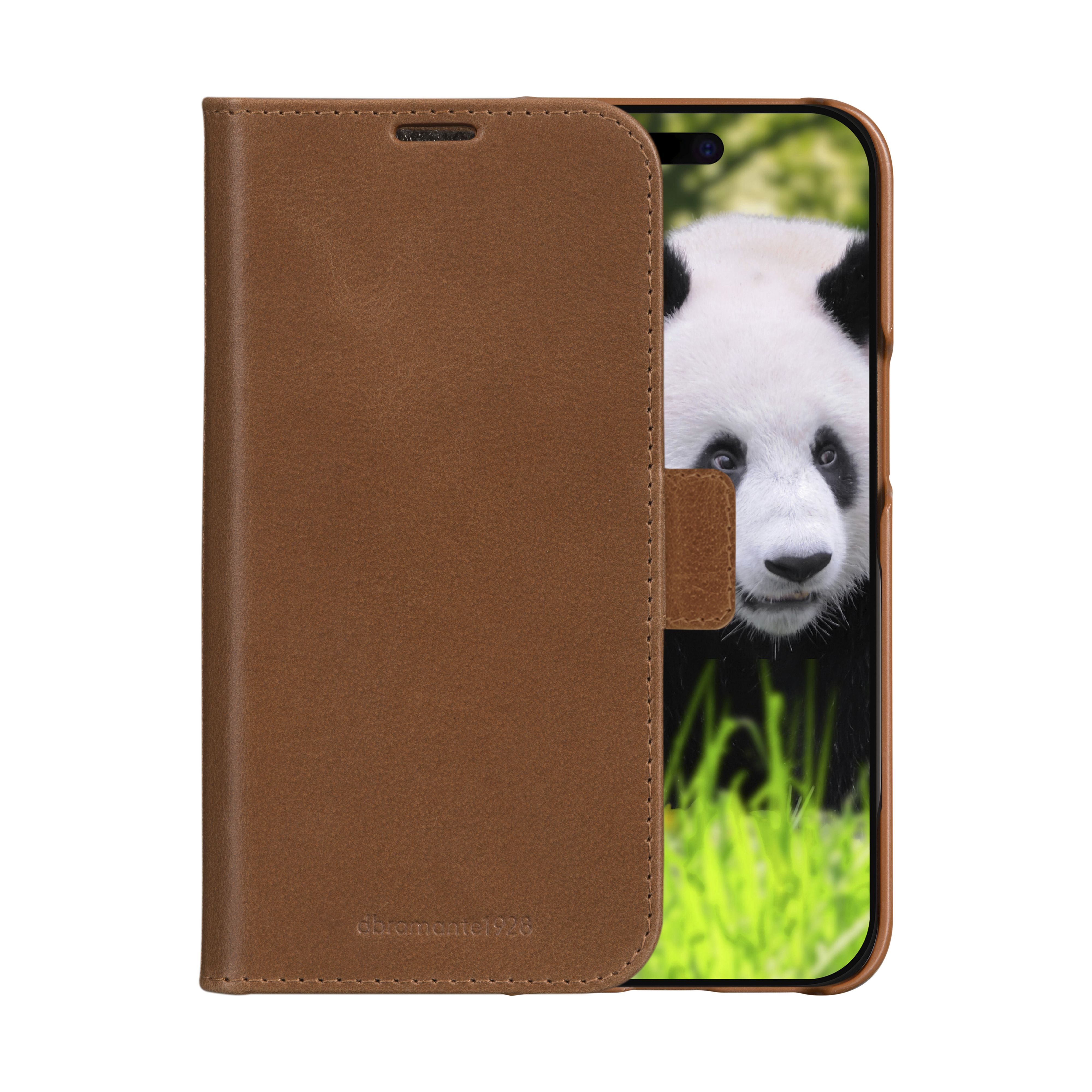 dbramante1928 Lynge Flip Case voor Apple iPhone 16e/17e - Leer - Lichtbruin