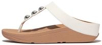 FitFlop Dames teenslippers Fino Mirror-Dome leren teenslippers met teenband HW8