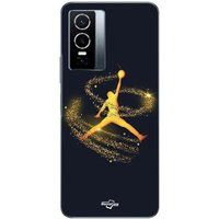 Vivo Hoesje voor Vivo Y76 5G met Jordan-logo en goudkleurige afwerking