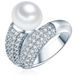 Valero Pearls Parel Ring Sterling Zilver Zirkonia Dames