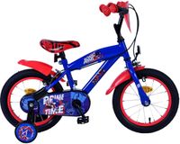 Volare Sonic prime kinderfiets - jongens - 14 inch - blauw rood - twee handremmen