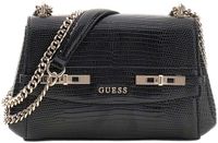 GUESS Melinda Mini Convertible Xbody Flap Bag Black zwart