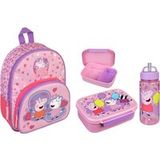 4KidsOnly Peppa Pig schoolset; rugzak en lunchset