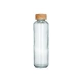 Bouteille d'eau avec bouchon en bambou, verre recyclé, 670 ml