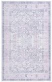 Safavieh Distressed tapijt voor machinewasbaar en antislip, ideaal voor drukbelopen ruimtes, Arizona Collection, korte pool, rood en ivoor, 183 x 183 cm