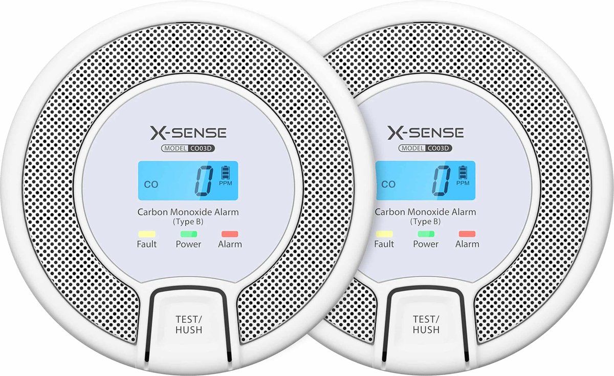 X-sense CO03D Koolmonoxidemelder 2-pack - 10 jaar sensor - Wit