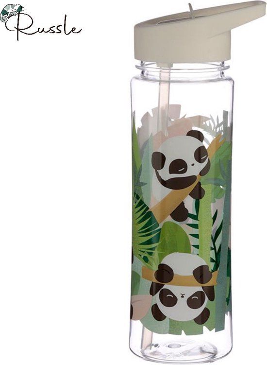 Puckator Drinkfles met rietje panda