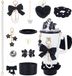 TRANKIELO® - 12 pièces Ensemble de décorations de tasses DIY – Pendentif nœud, Housse de tasse en silicone, Pendentif papillon, Porte-clés, Décoration fleur en forme de cœur