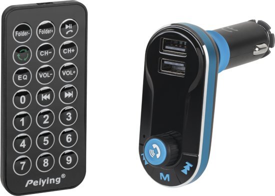 Peiying FM transmitter met Bluetooth AUX SD kaart slot USB URZ0461