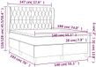 vidaXL Boxspring met matras stof donkergrijs 140x190 cm