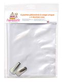 Raspberry 8839 Kit 6 Wegwerpzakken + 2 RVS mondstukken voor Macaroon Diameter 1 x Hoogte 5,4 cm en Star Design Diameter 0,9 x Hoogte 4,5 cm