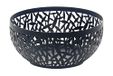 Alessi Cactus MSA04/21 B Design fruitschaal, geperforeerd, gemaakt van staal, geëpoxeerd, zwart, 21 x 9,5 cm
