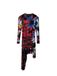 Desigual Jurk blauw / mosterd / rood / zwart
