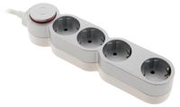 Stopcontactdoos Zenitech Stopcontactdoos 4-voudig - 1,5 m - H05VV-F 3G1.5 - zilverwit