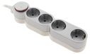 Stopcontactdoos Zenitech Stopcontactdoos 4-voudig - 1,5 m - H05VV-F 3G1.5 - zilverwit