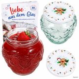 MamboCat 2-delige set jamfles 580ml FRUTTA VASO met fruit-relief + TO82 deksel Candyman