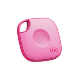 Life360 Tile - Bluetooth-tracker, sleutelfinder en itemfinder voor sleutels, tassen en meer. Telefoonzoeker. Zowel iOS- als Android-compatibel. 1 stuk (pink punch)
