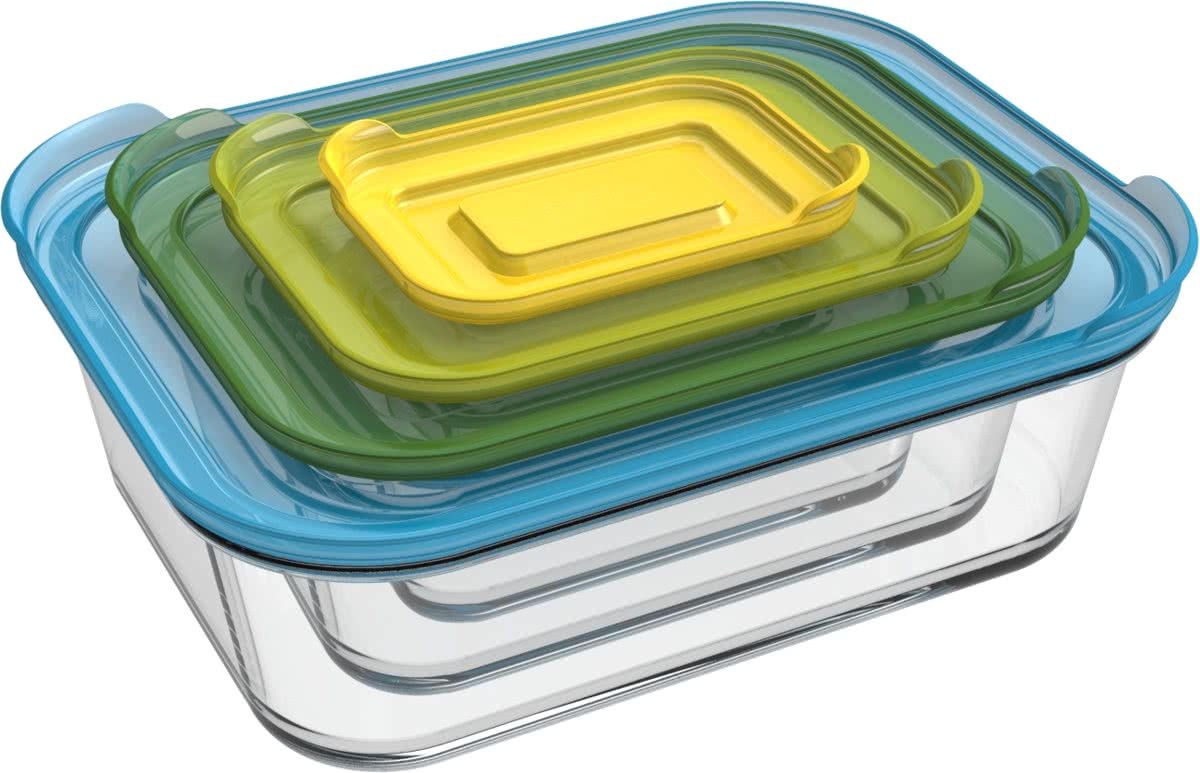 Joseph Joseph Nest glazen ovenschaal - set van 4