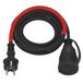 REV Verlengkabel 3m - met kabelbescherming, outdoor, 3600W, IP44, zwart