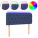 vidaXL Hoofdbord LED 90x7x78/88 cm Stof Blauw