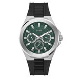 Guess GW0799G3 Heren Polshorloge Zwart/Groen/Zilverkleurig