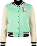 Queen Kerosin Vintage Love Dames Collegejas - beige/groen