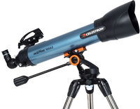 Celestron Inspire 100AZ Refractor Telescope - Black/Blue