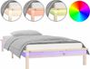 vidaXL Bedframe LED massief hout 90x190 cm