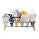 Houder Garcia de Pou Houder voor 6 Papier Kegels Voor Fries 45X14X10,8 Cm Zilver Roestvrij Staal