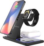 Innova Essentials Chargeur sans fil 3-en-1 (chargeur rapide 15W) - Noir