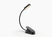 Cubenest LTW02 - Zwarte LED Klemlamp - 3 Lichtpunten - 6000K Wit Licht - Oplaadbaar USB