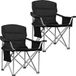 TRVLMORE Campingstoelen XL - Opvouwbaar - 2-Pack - 150KG Draagvermogen - Incl. Draagtas - Klapstoel - Visstoel - Kampeerstoel - Vouwstoel - Zwart