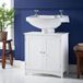 Meuble de salle de bain avec 2 portes et une étagère pour un rangement supplémentaire