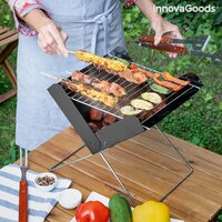 Innovagoods Mini Draagbare Opvouwbare Houtskoolbarbecue Foldecue zwart