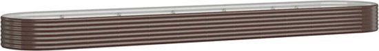 vidaXL Jardinière 507x100x36 cm acier galvanisé marron
