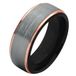 Mendes heren ring Wolfraam Zilver Zwart goud 8mm-19mm