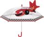 Playshoes Paraplu voor kinderen Raceauto Wit en rood Onesize