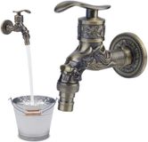 Ibenzoa® Robinet mural vintage en laiton avec design sculpté de dragon – 12 pouces