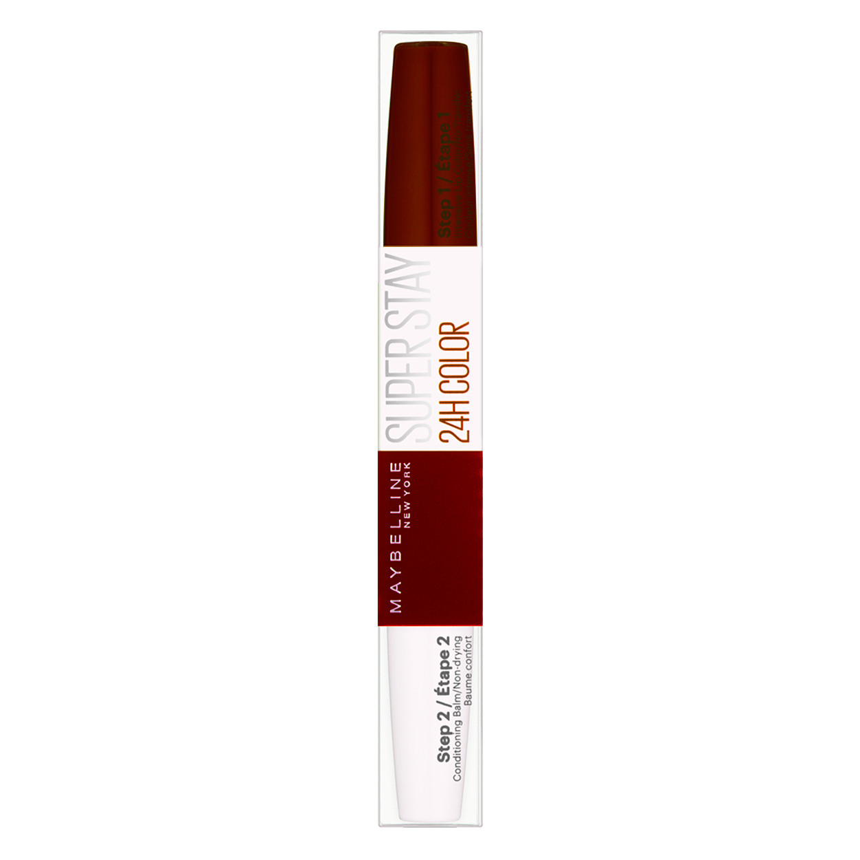 Maybelline SuperStay 24H Lipstick - 585 Burgundy - Rood - Langhoudende Glanzende Lippenstift - 9 ml