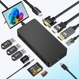 Station d'accueil Thunderbolt 4 - 12-en-1 - HDMI DP VGA 4K - Triple écran