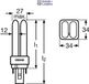 Patron PL-C 2P G24d-1 Spaarlamp | 10W 4000K 600Lm 840