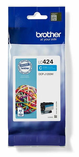Brother LC-424C Cyaan Inktcartridge - Origineel - 750 Pagina's - DCP-J1200W