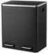 Poubelle de cuisine - Double poubelle à pédale 2x15 litres (30 litres) - Inox - 2 compartiments pour le recyclage - Rectangulaire - Fermeture douce - Fonction maintien ouvert - Noir