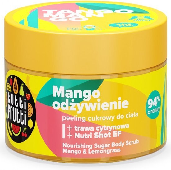 Tutti Frutti voedende suikerscrub Mango en Citroengras + Nutri Shot EF 300g