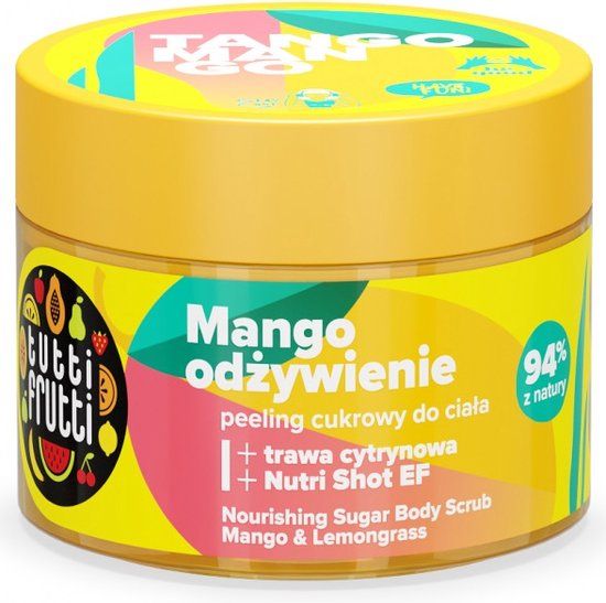 Tutti Frutti Voedende Suikerscrub Mango en Citroengras + Nutri Shot EF - 300g