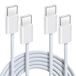 Anysea USB C naar USB C-kabel 60 W: USB type C naar type C-kabel, 2 stuks/1 m 3 A snel opladen nylon gevlochten koord compatibel met iPhone 16 15 Pro Max Galaxy S24 S23 Pixel iPad Pro/Air MacBook