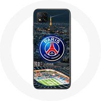 Maniacase Etui Xiaomi Redmi 9C psg logo stadion nacht eiffeltoren